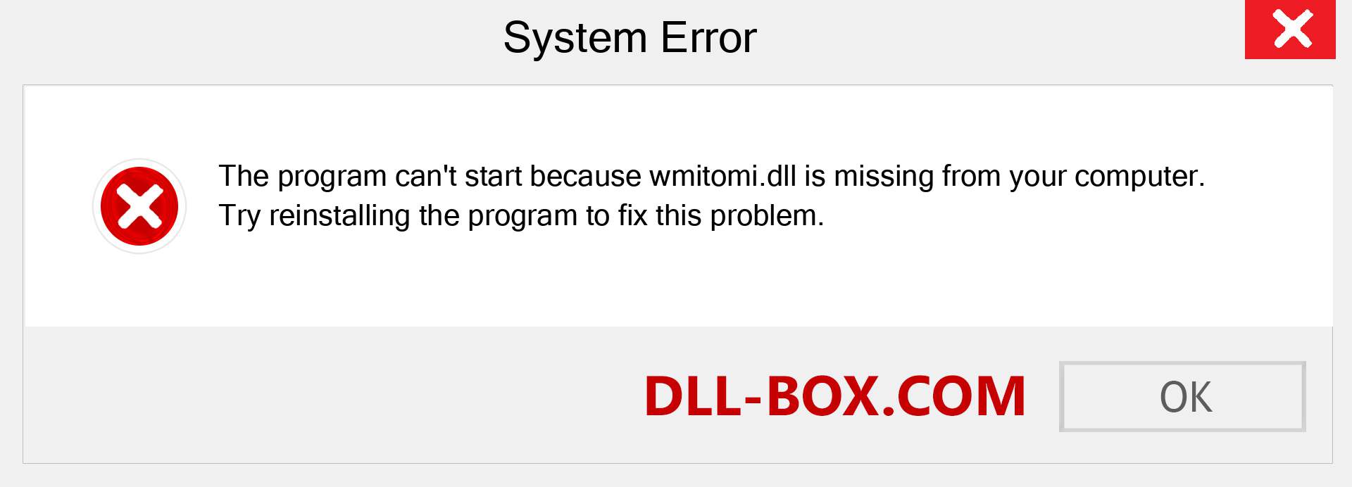  wmitomi.dll file is missing?. Download for Windows 7, 8, 10 - Fix  wmitomi dll Missing Error on Windows, photos, images