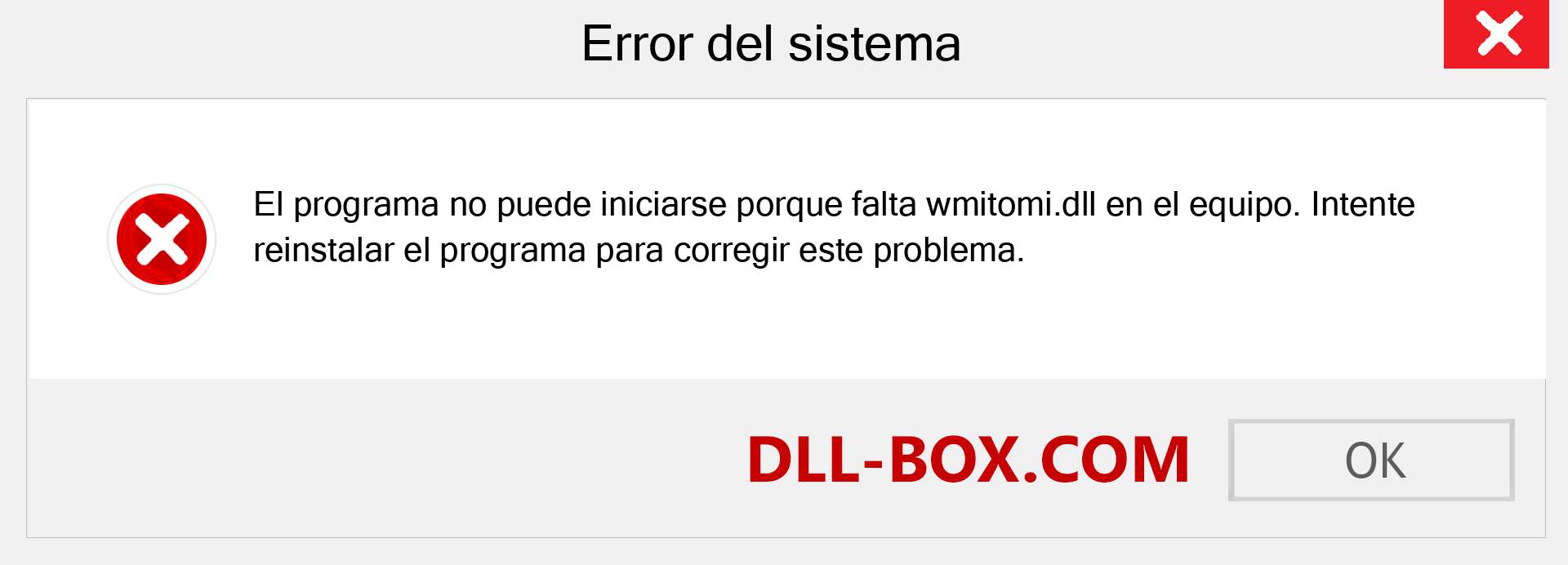 ¿Falta el archivo wmitomi.dll ?. Descargar para Windows 7, 8, 10 - Corregir wmitomi dll Missing Error en Windows, fotos, imágenes