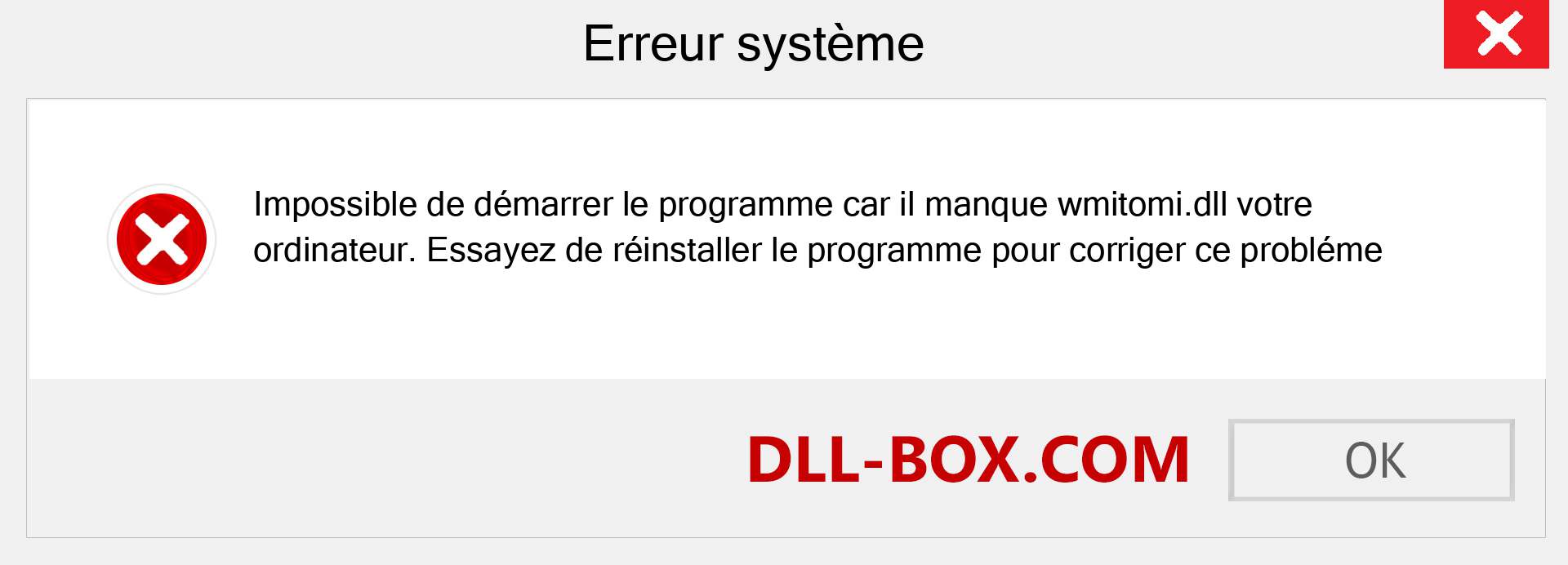 Le fichier wmitomi.dll est manquant ?. Télécharger pour Windows 7, 8, 10 - Correction de l'erreur manquante wmitomi dll sur Windows, photos, images